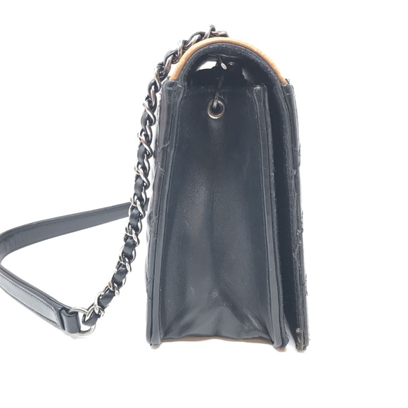 Chanel Ballerine Flap Bag Quilted Lambskin Small Black Brown Chain Strap - Picture 4 of 14